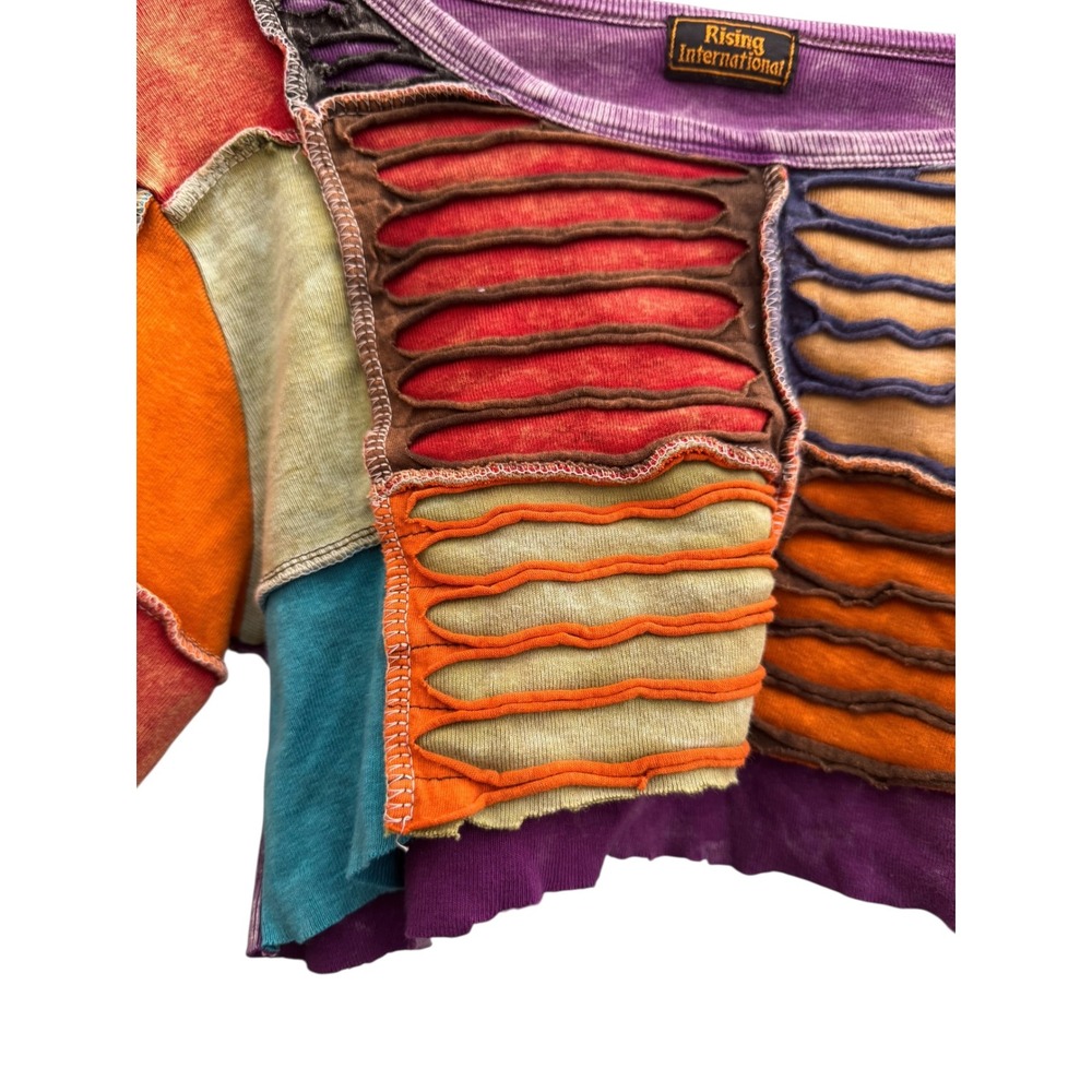 Rising International Patchwork Multi-Color Long S… - image 3